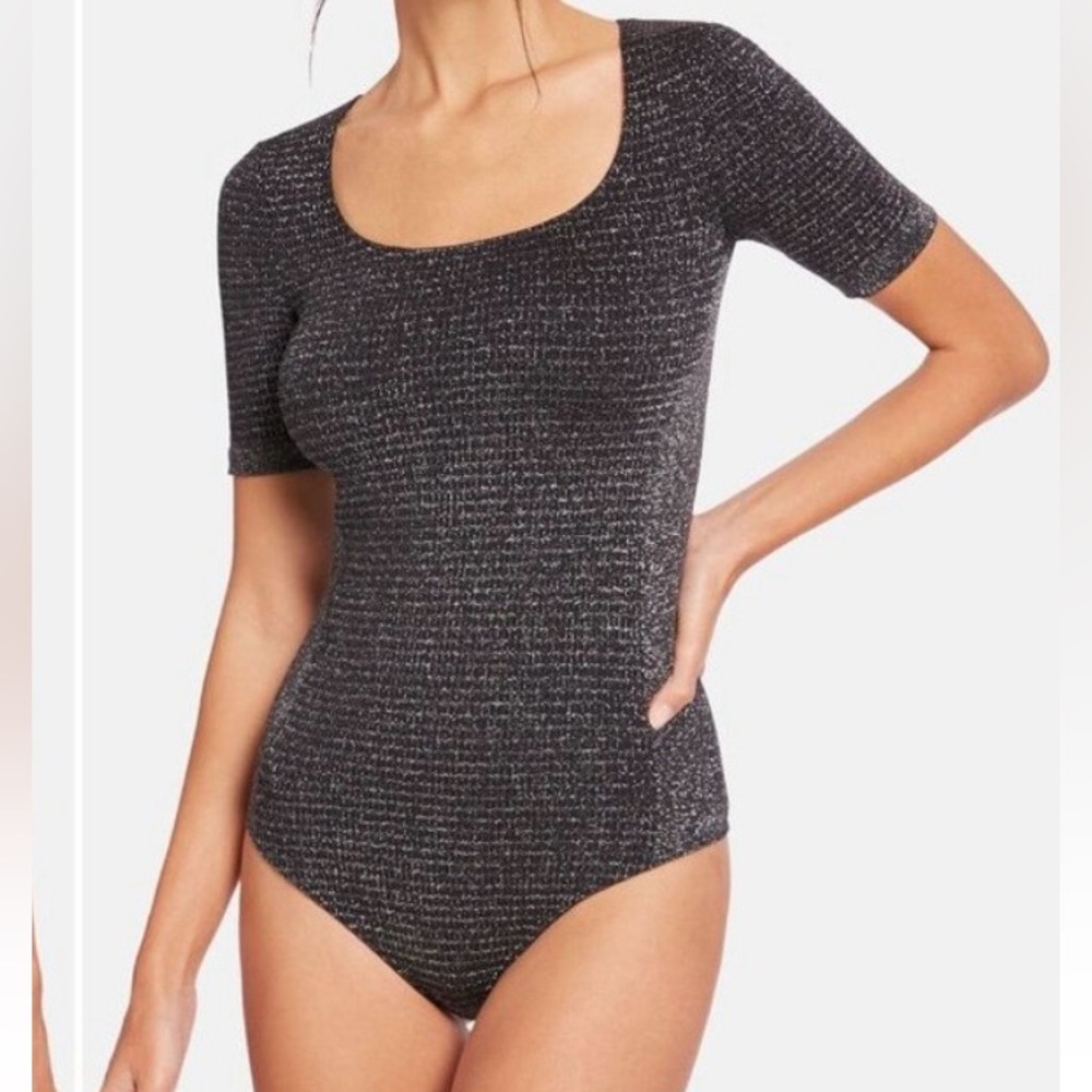 Wolford black shimmery Bodysuit - Black/Silver